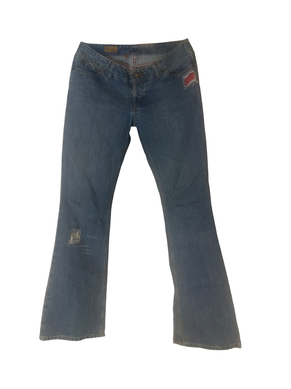 Bartack Women's Blue Denim Bootcut Jeans 28L LENGTH 33 (HIN 1-17)